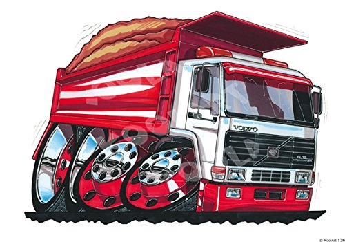 Volvo Kippwagen – Rot – Koolart Premium Qualität Mauspad 0126 Volvo Kippwagen – Rot – Koolart Premium Qualität Mauspad 0126 von Top Banana Gifts