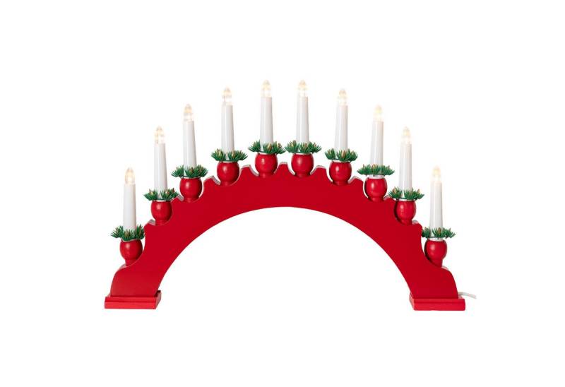 Top Christmas LED Lichterbogen Lichterbogen aus Holz mit 10 LED Kerzen in E10 Riffelkerzen-Optik, warm-weiß, ca. 47 x 30 cm, strombetrieben Top Christmas LED Lichterbogen Lichterbogen aus Holz mit 10 LED Kerzen in E10 Riffelkerzen-Optik, warm-weiß, ca. 47 x 30 cm, strombetrieben von Top Christmas