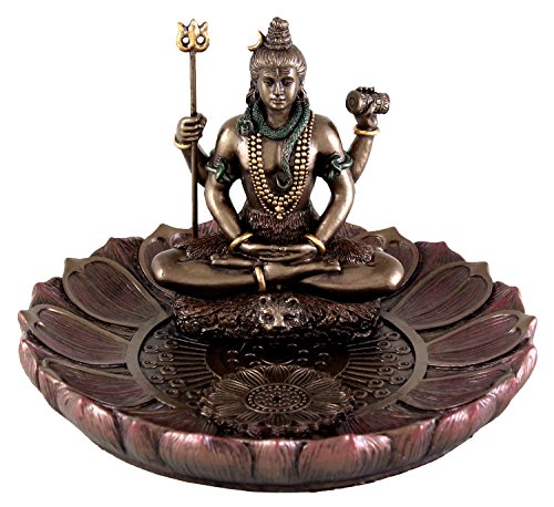 Top Collection Hindu Gott Shiva in Meditation rund Räucherstäbchenhalter Teller Räuchergefäß von Top Collection