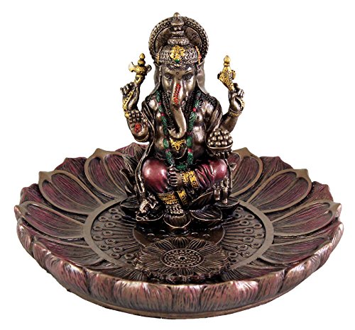 Hindu Gott Ganesha Räucherstäbchenhalter Teller Räuchergefäß Ganesh von Top Collection