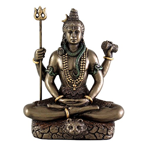 Top Collection Hindu Gott Lord Shiva in Meditation Bronze Finish Figur Skulptur Statue von Top Collection