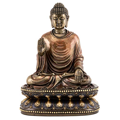 Top Collection 22,9 cm kalt gegossen Bronze Finish Regal Shakyamuni Buddha Statue von Top Collection