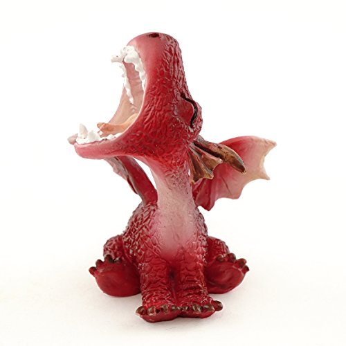 Top Collection 4530 Miniatur Feengarten und Terrarium Mini Roter Drache Brühende Figur von Top Collection