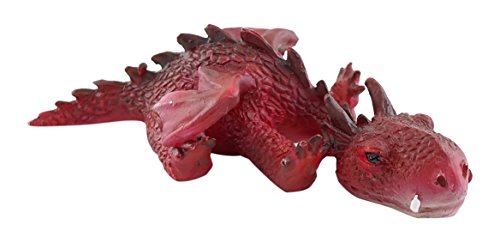 Top Collection Miniatur-Drachenfigur für Feengarten und Terrarium, schlafend, Rot von Top Collection