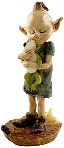 Top Collection Miniatur Feengarten und Terrarium Statue Garden Pixie Elf umarmender Frosch von Top Collection