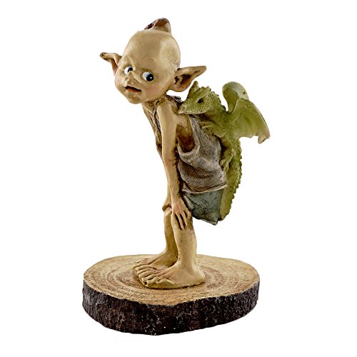 Top Collection Miniatur Feengarten und Terrarium Statue Garden Pixie Elfe mit Baby-Drache von Top Collection