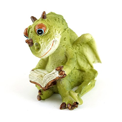 Top Collection Miniatur Garten Dragon Lesen Buch von Top Collection