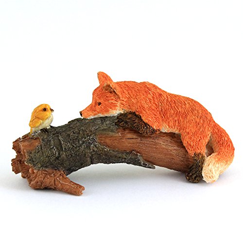 Top Collection Miniature Fairy Garden and Terrarium Playful Red Fox with Bird von Top Collection