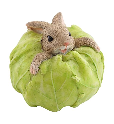 Top Collection Miniaturfigur für Feengarten und Terrarium, Kaninchen in Kohl von Top Collection