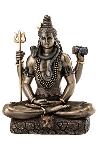 Top Collection Shiva in Padmasana Lotus Pose Hindu Statue Figur Figur Buddha von Top Collection