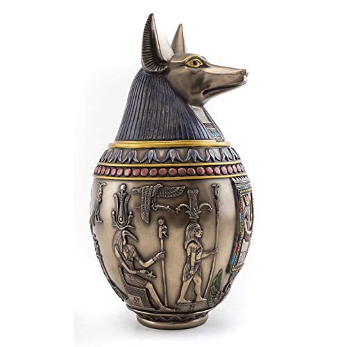 Veronese 26,7 cm kaltgegossenes Bronze-Finish Anubis-Kopf ägyptischer Baldachin Veronese 26,7 cm kaltgegossenes Bronze-Finish Anubis-Kopf ägyptischer Baldachin von Top Collection