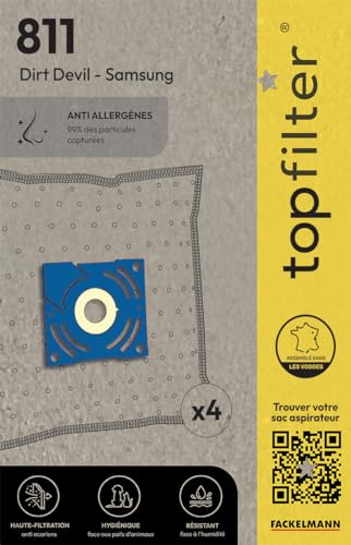 Top Filter 64811 Staubbeutel für Samsung Ebony Home Clean nicht gewebt 30 x 26 x 0,1 cm von Top Filter