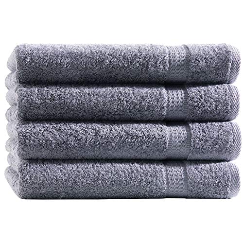 Top Fuel Fashion 4er Pack Badetuch Elegance 48044 Handtuch 100x150 cm Frottier Baumwolle anthrazit (anthrazit) von Top Fuel Fashion