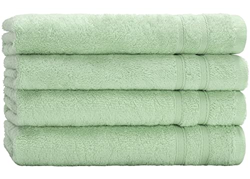 Top Fuel Fashion 4er Pack Gästetuch Bambus 26033 50x100 cm Frottier Bambus/Baumwolle eukalyptus (grün) von Top Fuel Fashion
