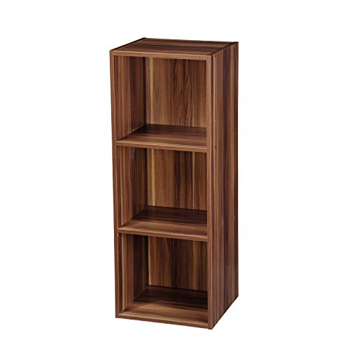 Top Marques Collectibles Bücherregal Taylor & Brown® aus Holz mit 1, 2, 3, 4 Ablagen Modern 3 Ablagefächer braun (teak) von Top Home Solutions