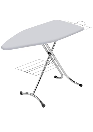 Top House Italia Prestige Profi Bügelbrett - 123 x 48 cm - platzsparend, robust, zusammenklappbar - Antifaltenabdeckung von Top House