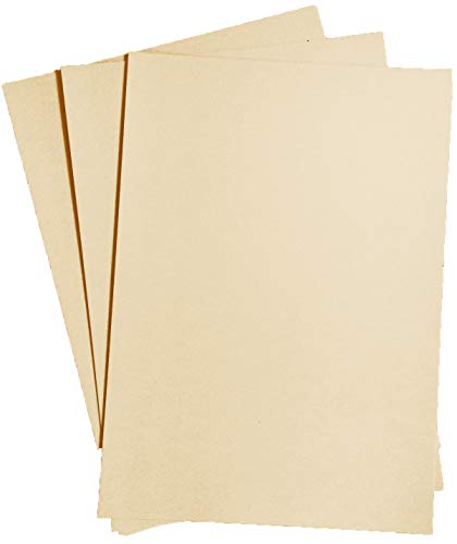 100 Blatt DIN A3 beige Papier 120g/m² komplett durchgefärbt, farbiges Papier bedruckbar 297x420 mm von Top Lamination Laminiertechnik