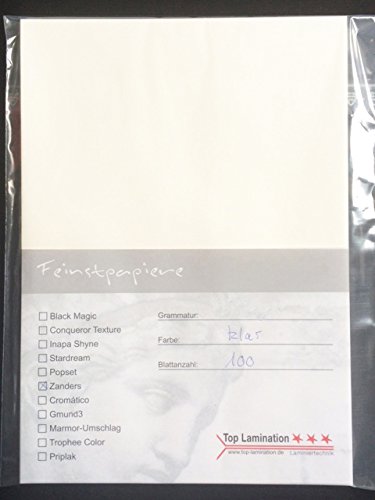 50 Blatt DIN A3 Transparentpapier klar - weiß bedruckbar 150g/m² von Top Lamination - exzellente Durchsicht, sehr gute Qualität, für Einladungen, Visitenkarten, Einlegeblätter für Alben, Hochzeitskarten, Poster, Architektenpläne, Bastelarbeiten von Top Lamination Laminiertechnik