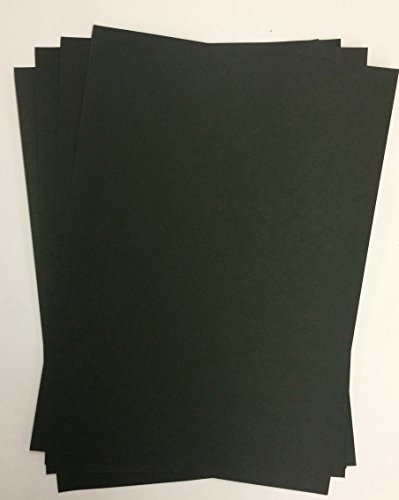 50 Blatt DIN A5 schwarzes Papier 140g/m² von Top Lamination - komplett durchgefärbt, Tonpapier, Bastelkarton von Top Lamination Laminiertechnik