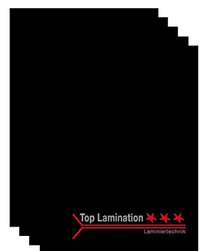 Schwarzes Bastel-Papier Tonpapier Tonkarton 100 DIN A4 90 g/m² für Scrapbooking Buntpapier Bastelkarton DIY Kreative Ideen von Top Lamination Laminiertechnik
