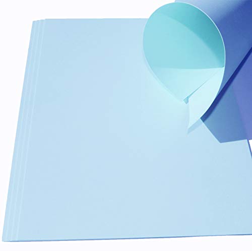 Top Lamination Laminiertechnik 25 Blatt Ton-Bastel-Karton DIN A5 240g/m² hellblau Dickes Ton-Papier 148x210mm super zum Basteln - komplett durchgefärbt bedruckbar - sehr stabil DIY Bastelideen von Top Lamination Laminiertechnik