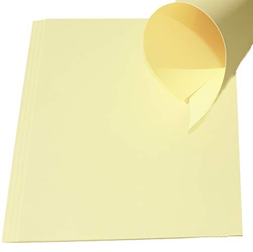 Top Lamination Laminiertechnik 25 Blatt Ton-Bastel-Karton DIN A6 240g/m² hellgelb Dickes Ton-Papier 105x148mm super zum Basteln - komplett durchgefärbt bedruckbar - sehr stabil DIY Bastelideen von Top Lamination Laminiertechnik
