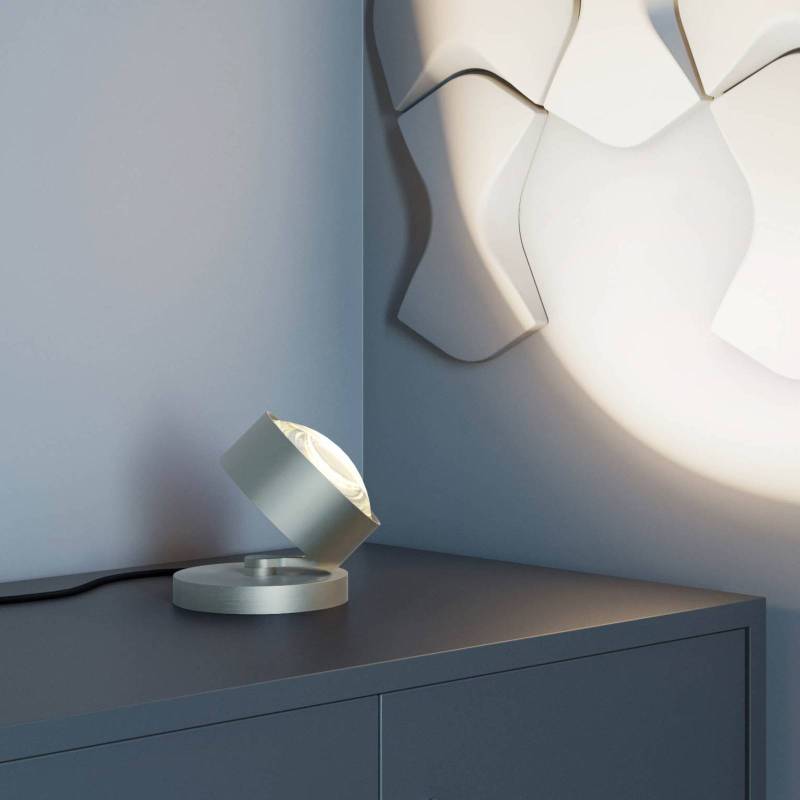 Tischstrahler Puk Maxx Spot, nickel matt Tischstrahler Puk Maxx Spot, nickel matt von Top Light