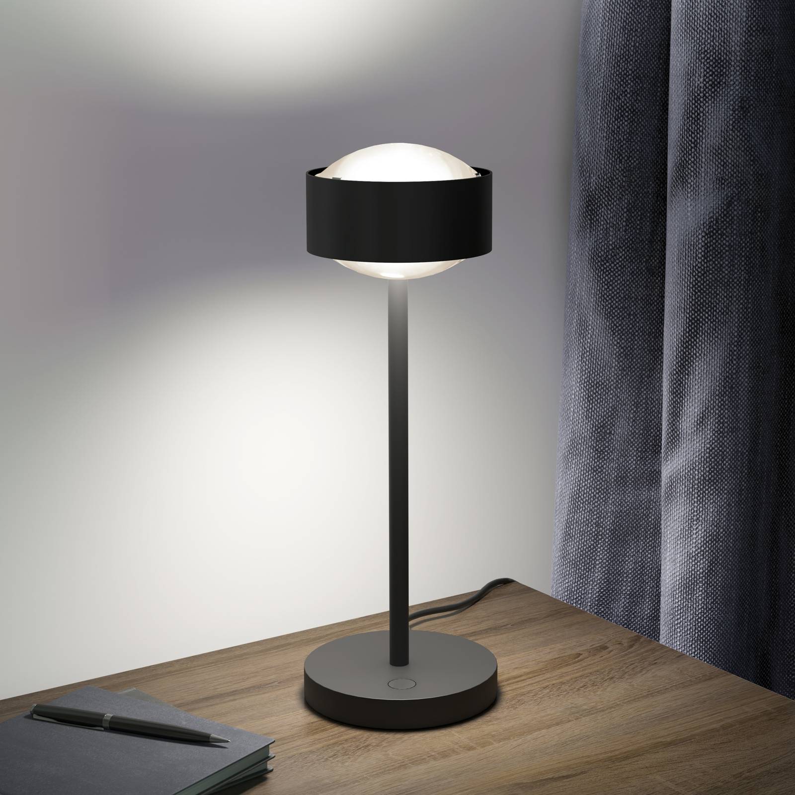 Puk! 120 Eye Table LED, Linsen matt, schwarz matt von Top Light