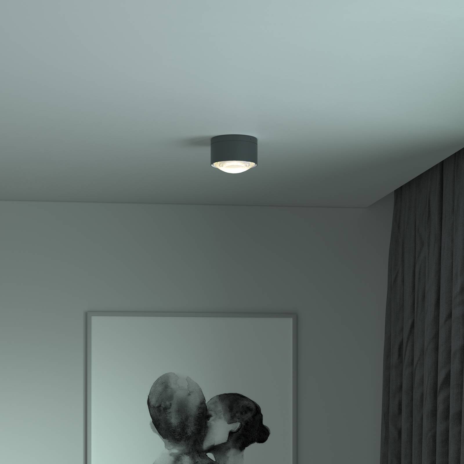 Puk! 120 One LED-Deckenspot Linse matt, anthrazit Puk! 120 One LED-Deckenspot Linse matt, anthrazit von Top Light