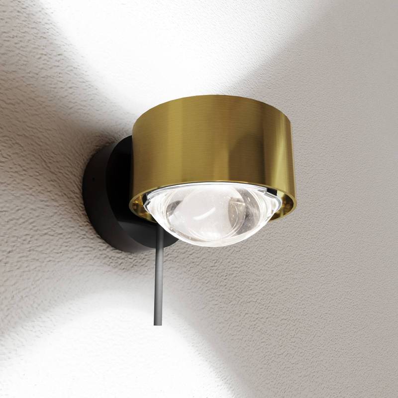 Puk! 80 Wall LED-Spot Linsen klar messing/schwarz von Top Light