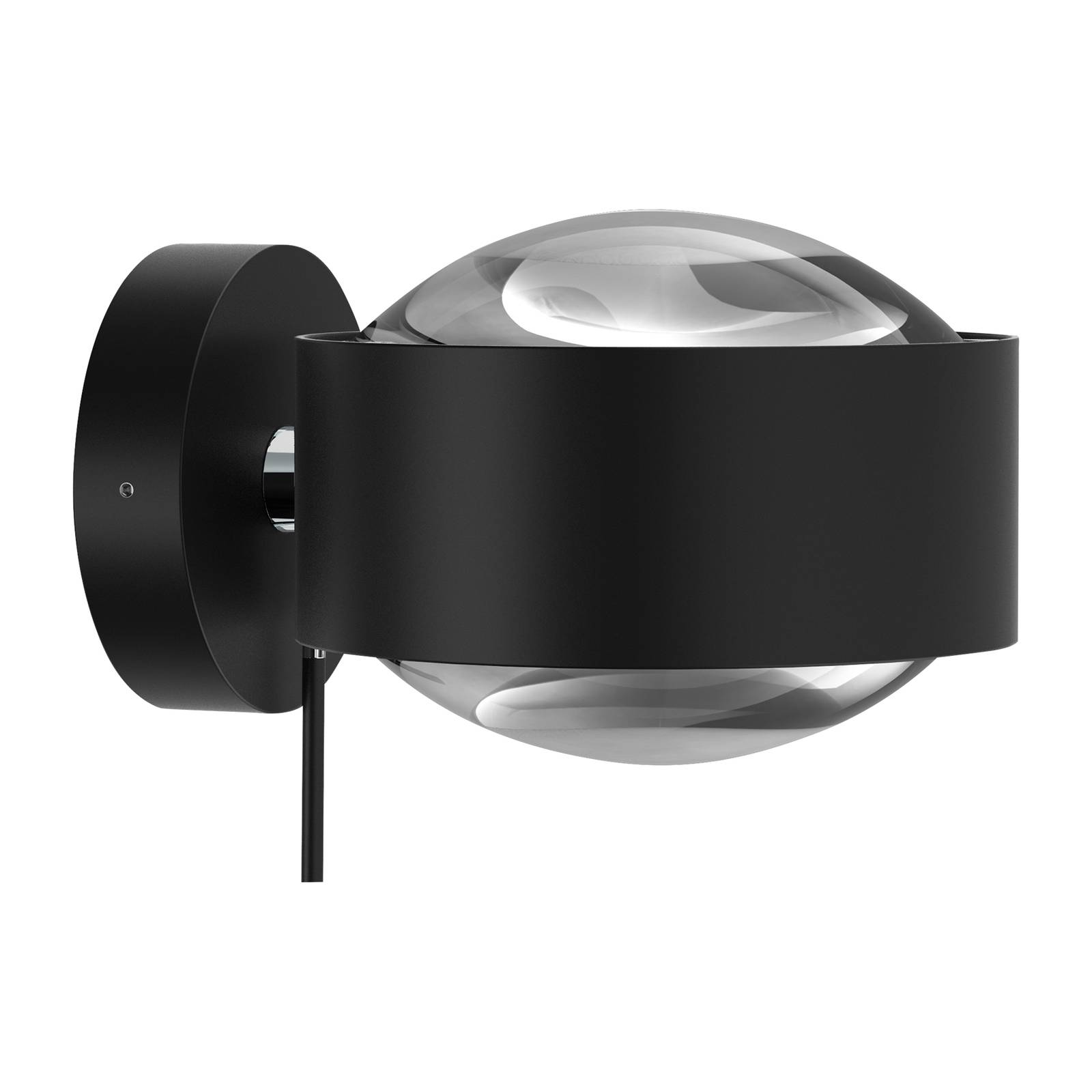 Puk Maxx Wall+ LED Linsen klar, schwarz matt/chrom von Top Light