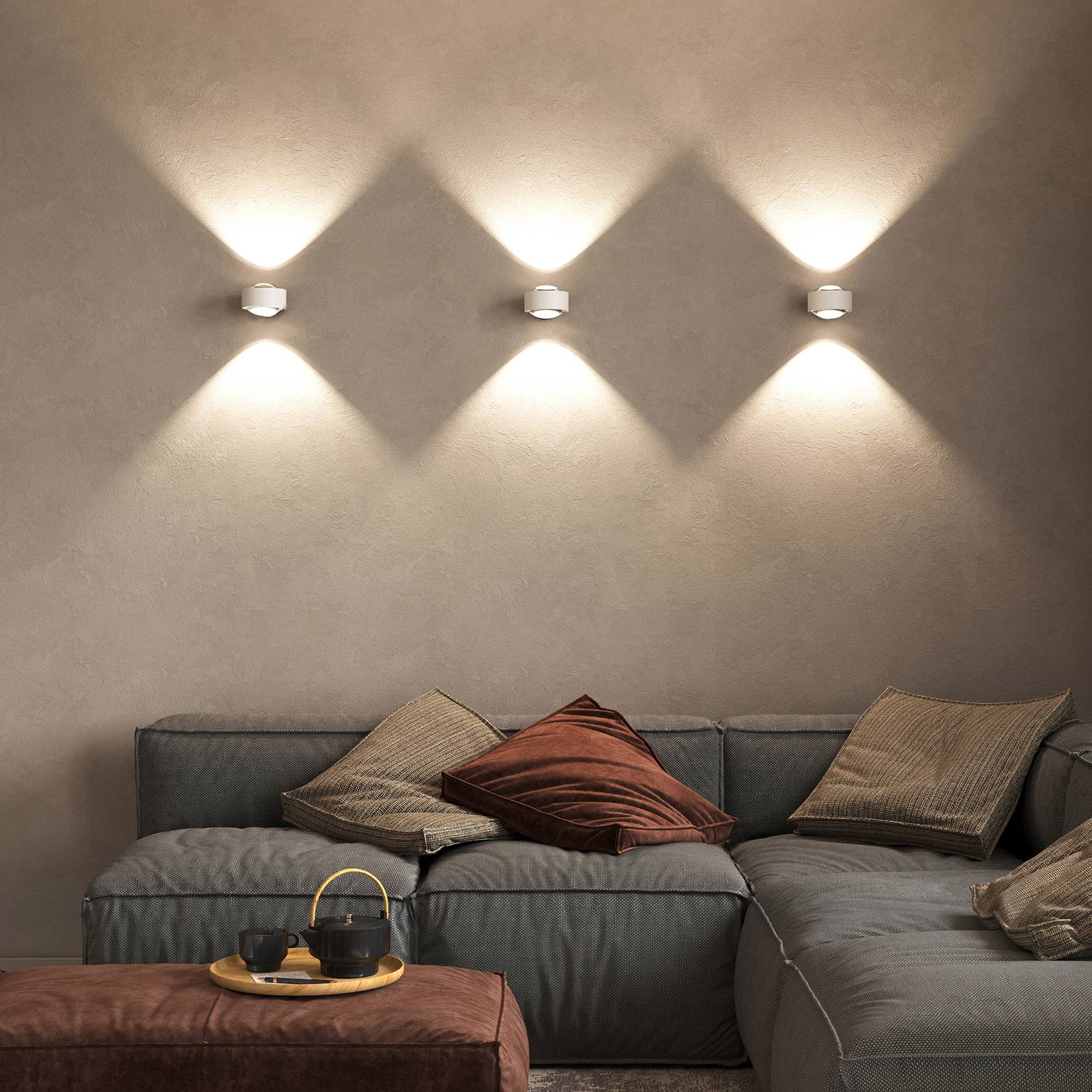 Puk Maxx Wall, LED, Linsen klar, weiß matt von Top Light