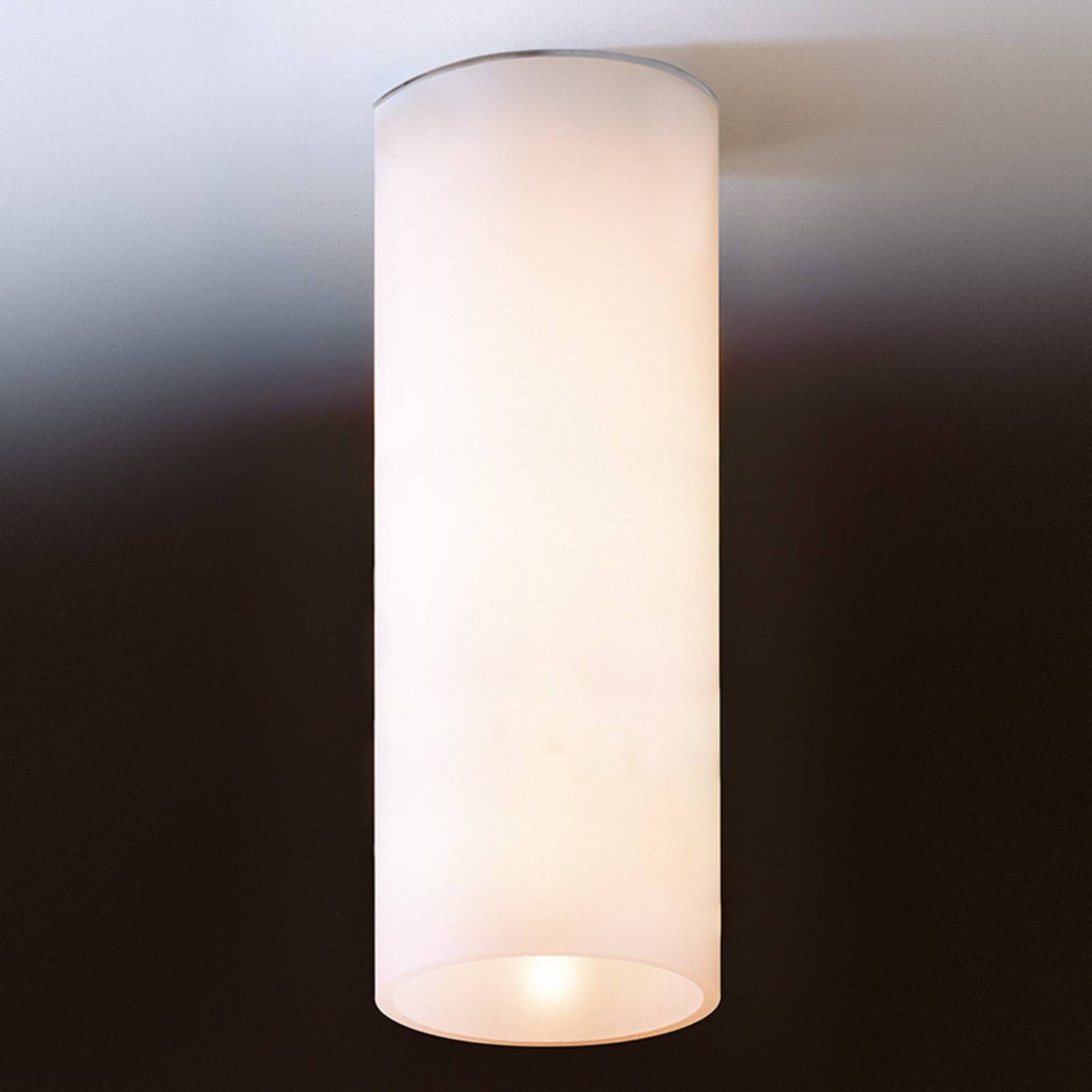 Deckenleuchte Dela, E27, weiß, Glas, Ø 6,5 cm von Top Light