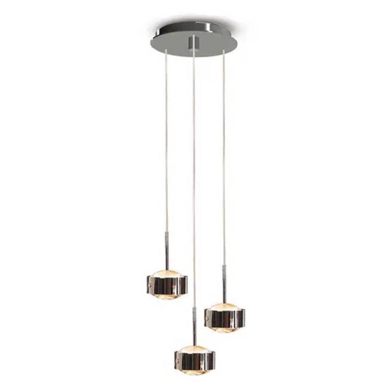 Pendelleuchte Puk Maxx Drop Trio, chrom matt, 3-flg. G9 von Top Light