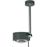 Top Light Puk Maxx Side Single Ceiling LED Deckenleuchte, 20 cm, Gehäuse anthrazit matt / Chrom von Top Light