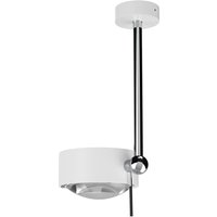Top Light Puk Maxx Side Single Ceiling LED Deckenleuchte, 20 cm, Gehäuse weiß matt / Chrom von Top Light
