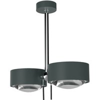Top Light Puk Maxx Side Twin Ceiling LED Deckenleuchte, 20 cm, Gehäuse anthrazit matt / Chrom von Top Light