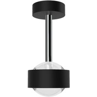 Top Light Puk Mini Eye Ceiling LED Deckenleuchte, Gehäuse schwarz matt / Chrom von Top Light