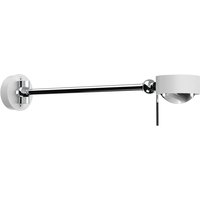 Top Light Puk Mini Hotel Wandleuchte, 30 cm, Gehäuse weiß matt / Chrom von Top Light