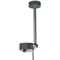 Top Light Puk Mini Side Single Ceiling Deckenleuchte, 20 cm, Gehäuse anthrazit matt / Chrom von Top Light