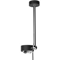 Top Light Puk Mini Side Single Ceiling LED Deckenleuchte, 30 cm, Gehäuse schwarz matt / Chrom von Top Light