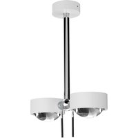 Top Light Puk Mini Side Twin Ceiling Deckenleuchte, 20 cm, Gehäuse weiß matt / Chrom von Top Light