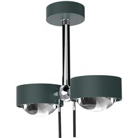 Top Light Puk Mini Side Twin Ceiling LED Deckenleuchte, 10 cm, Gehäuse anthrazit matt / Chrom von Top Light