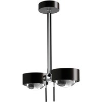 Top Light Puk Mini Side Twin Ceiling LED Deckenleuchte, 20 cm, Gehäuse, Rückläufer schwarz lackiert / Chrom von Top Light