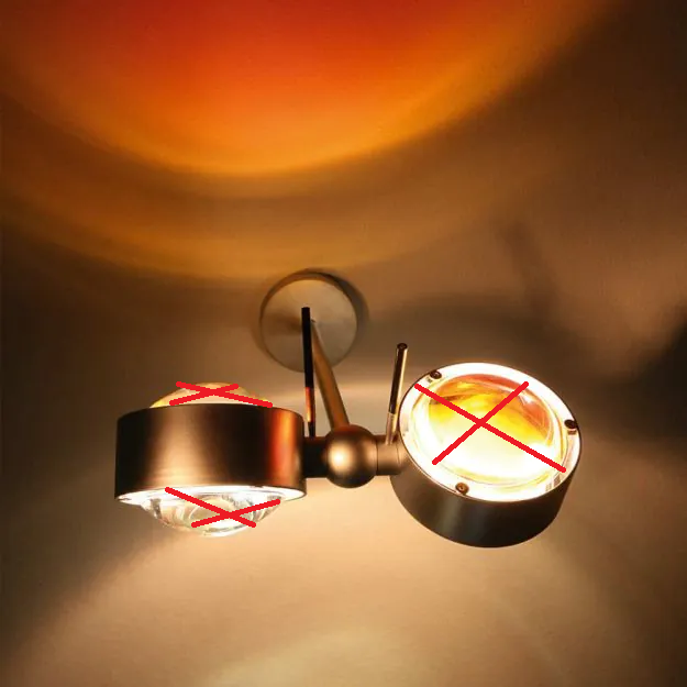 Top Light Puk Mini Side Twin Led Wandlampe Deckenleuchte Weiß Siehe Text/Fotos B-Ware von Top Light