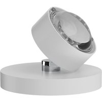 Top Light Puk Mini Spot LED Tischstrahler, Gehäuse weiß matt / Chrom von Top Light