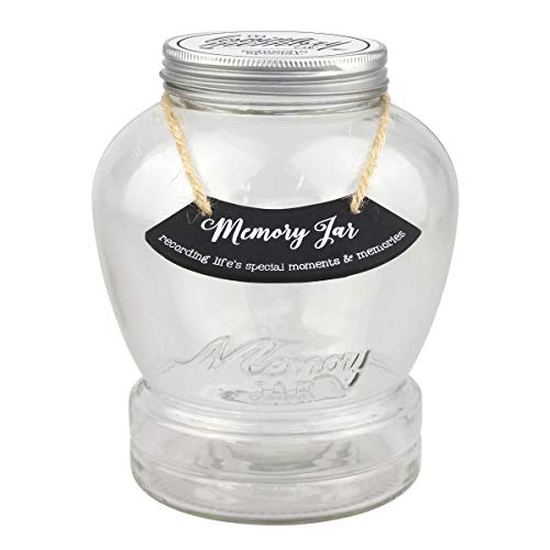 Top Shelf Erinnerungsglas "In Loving Memory", durchdachte Geschenkidee, einzigartige Gedenkgeschenke, Andenken für Freunde und Familie; Set kommt mit 180 leeren Tickets, Stift und dekorativem Deckel von Top Shelf