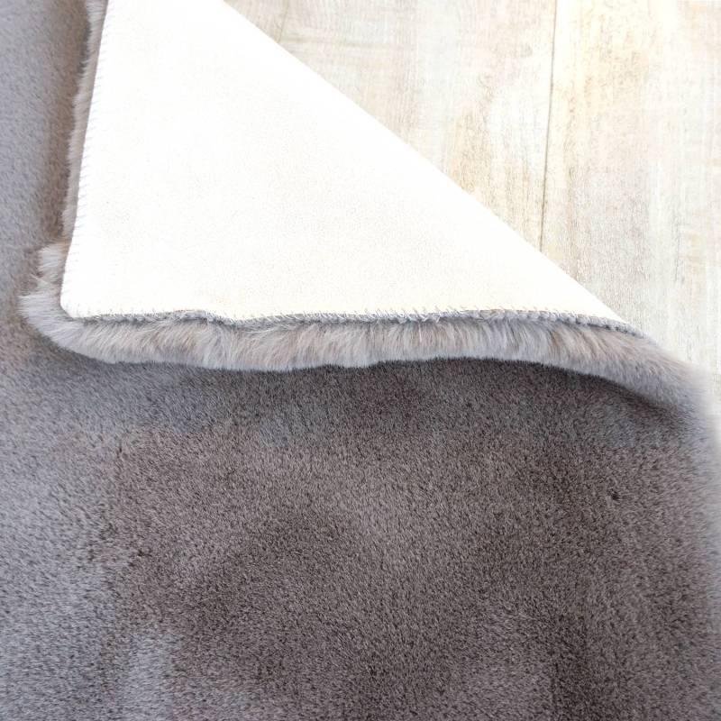 home24 Fellteppich Tender Classic Grau/Fango 80 x 150cm Mischgewebe von home24