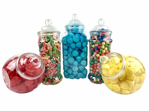 5 Jumbo- Victorian Plastic Jars and lids - Assorted Jars by Sweets Desire 5 Jumbo- Victorian Plastic Jars and lids - Assorted Jars by Sweets Desire von Top Star