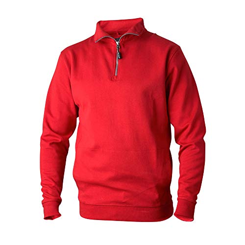 Top Swede 0102-03-06 Modell 0102 Zip Sweatshirt, Rot, Größe L von Top Swede